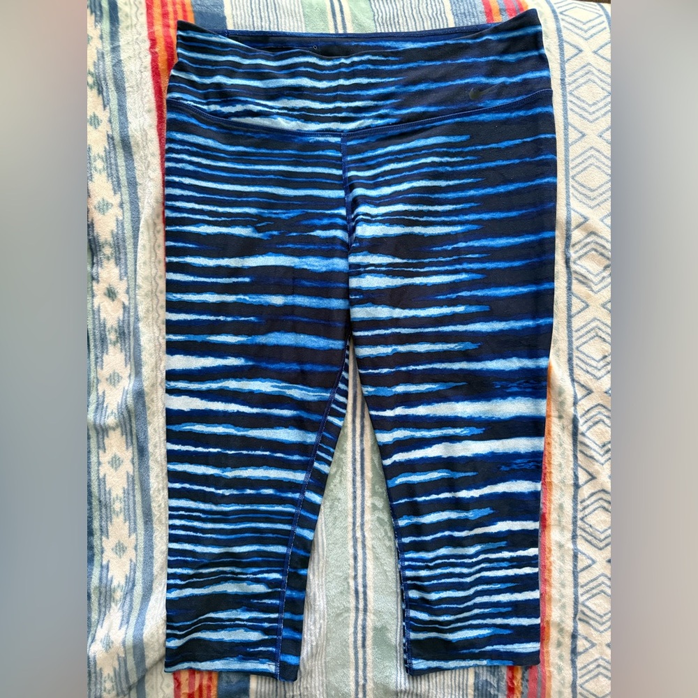 Nike Blue and Black Leggings